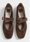 Dolce Vita Mikel Suede Mary Jane Flats in Brown Suede