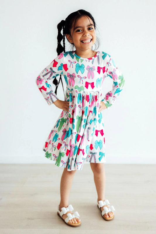 Mila & Rose Twirls & Ties L/S Pocket Twirl Dress