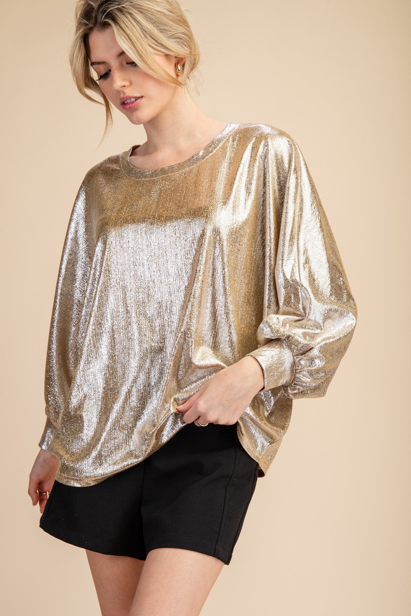 Happy New Year Metallic Top