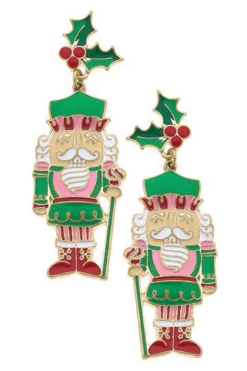 Mistletoe Nutcracker Earrings