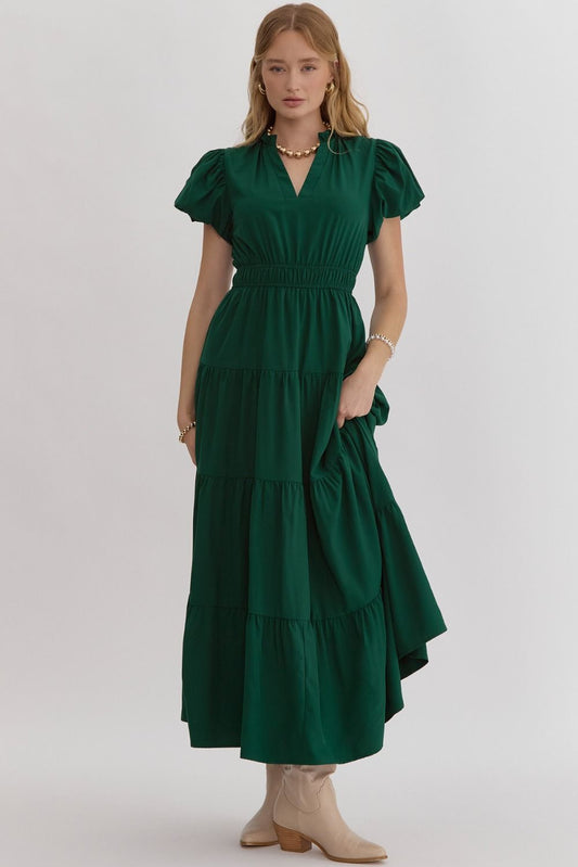 Olivia Maxi In Hunter Green