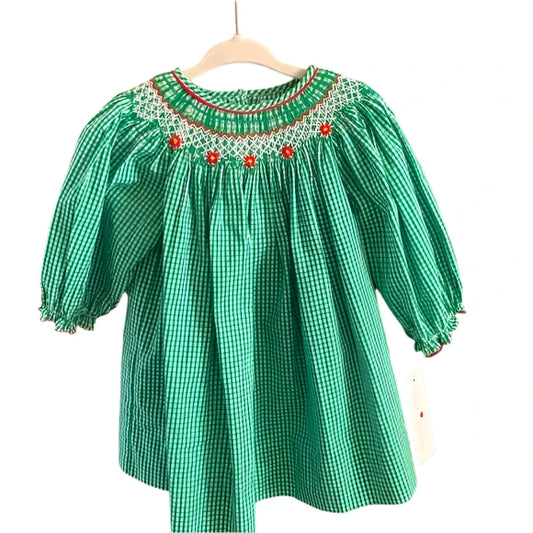 Petit Ami Red & Green Dress