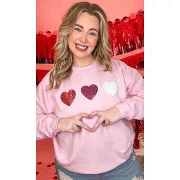 Sequin Heart Sweatshirt