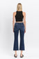 Tara High Rise Cropped Flare Raw Hem Jean In Regard