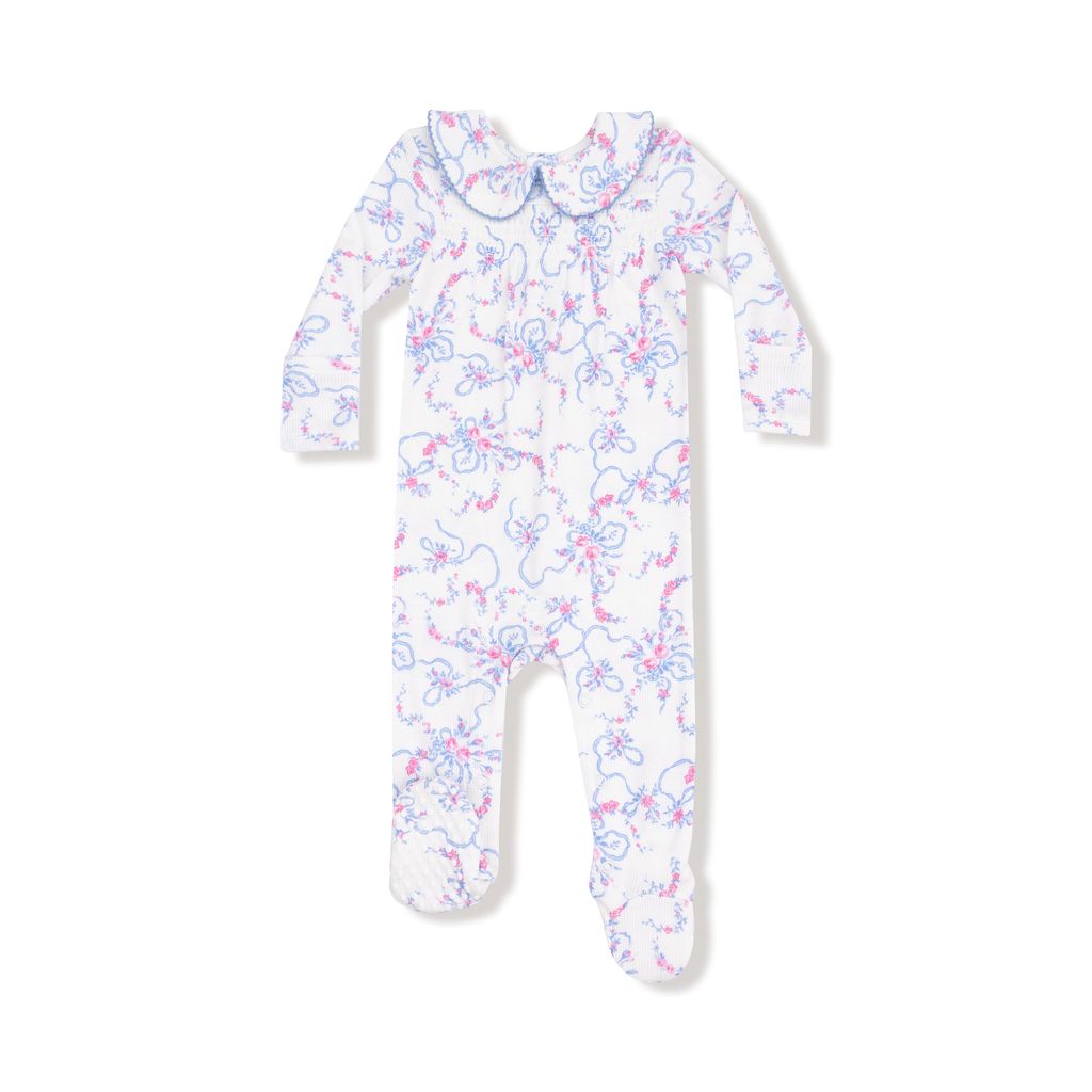 Angel Dear Ribbon Floral Fling Peter Pan Snap Footie