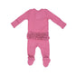 Angel Dear Rib Chateau Rose 2 Way Zipper Ruffle Footie