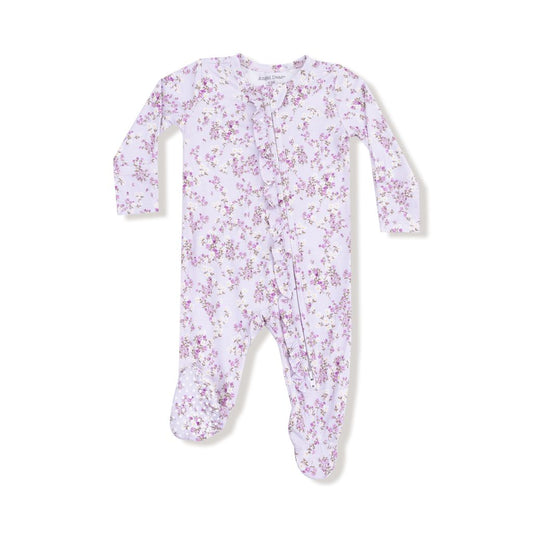Angel Dear Sweet Dream Florals 2 Way Ruffle Zipper Footie
