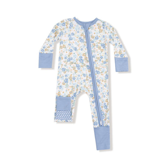 Angel Dear Sweet Rose Calico 2 Way Zipper Romper